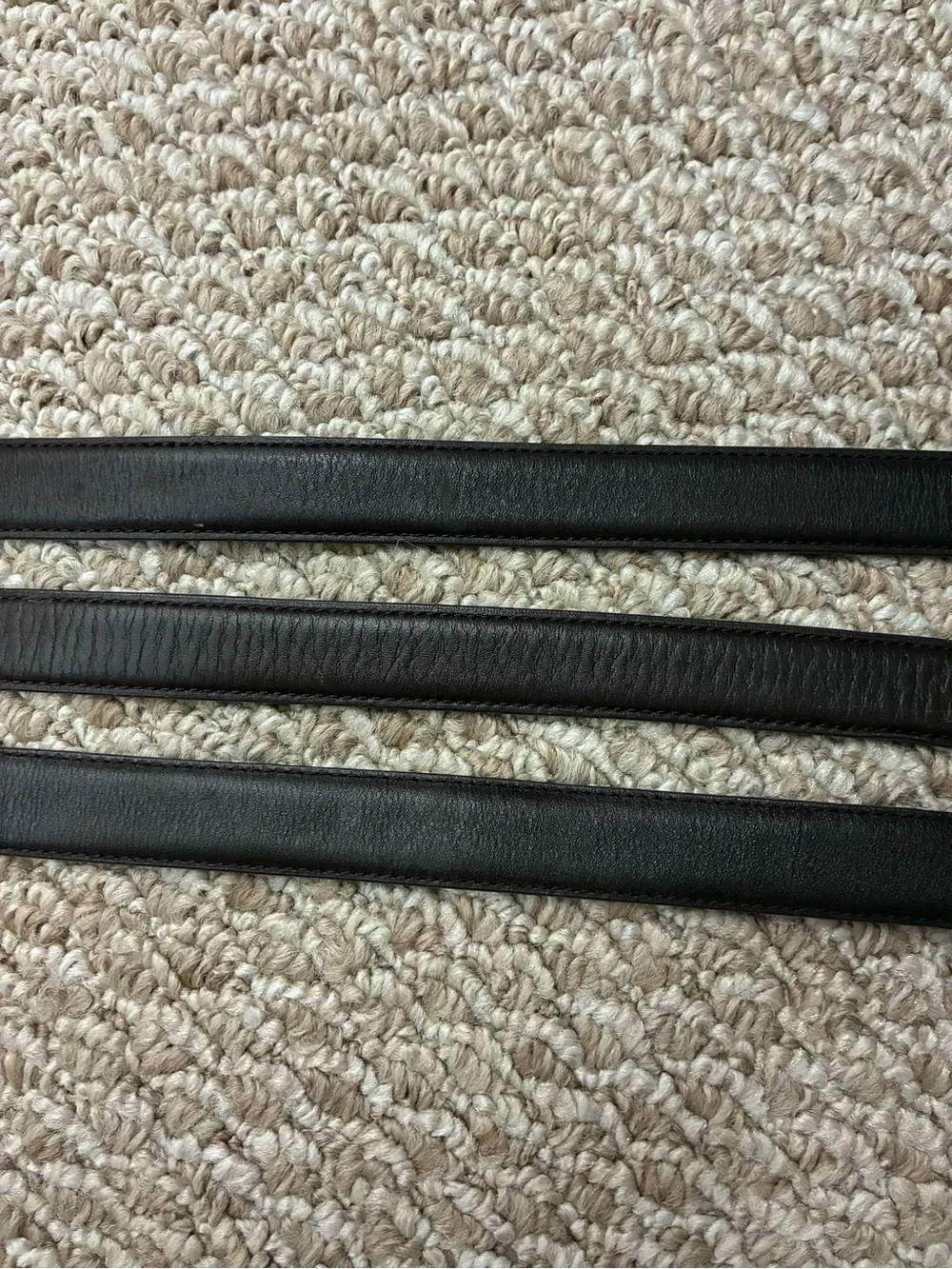 Janie and Jack lot of 3 brown leather belts 2T, 2T/3, 4/5